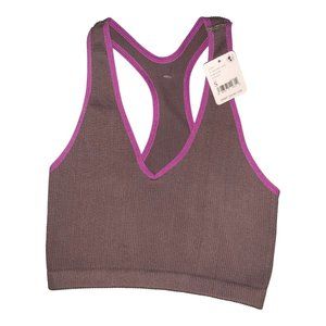 NWT Free Movement by FP active color block umber combo support bra size Small